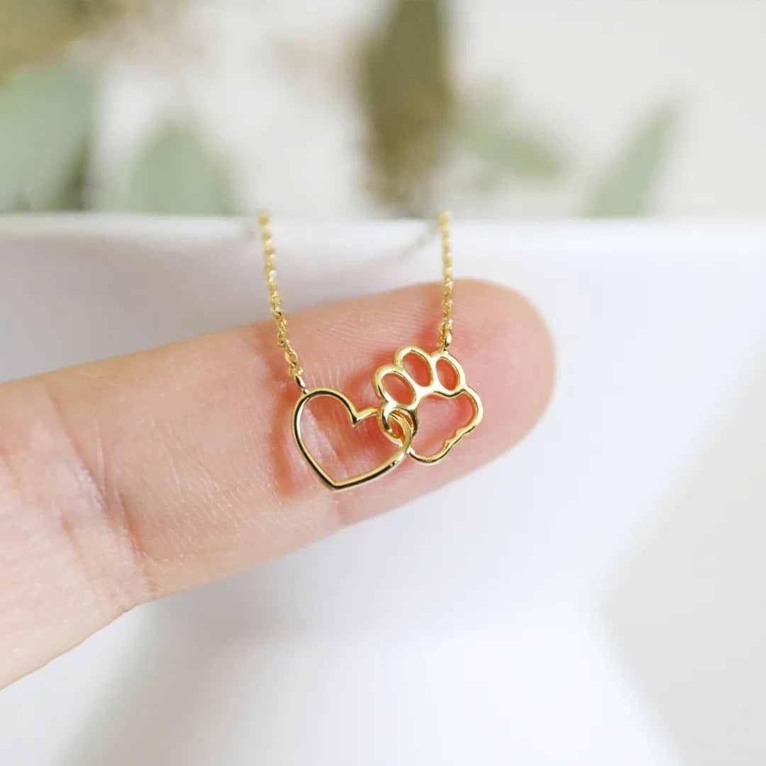 Dog In Heaven Paw Necklace