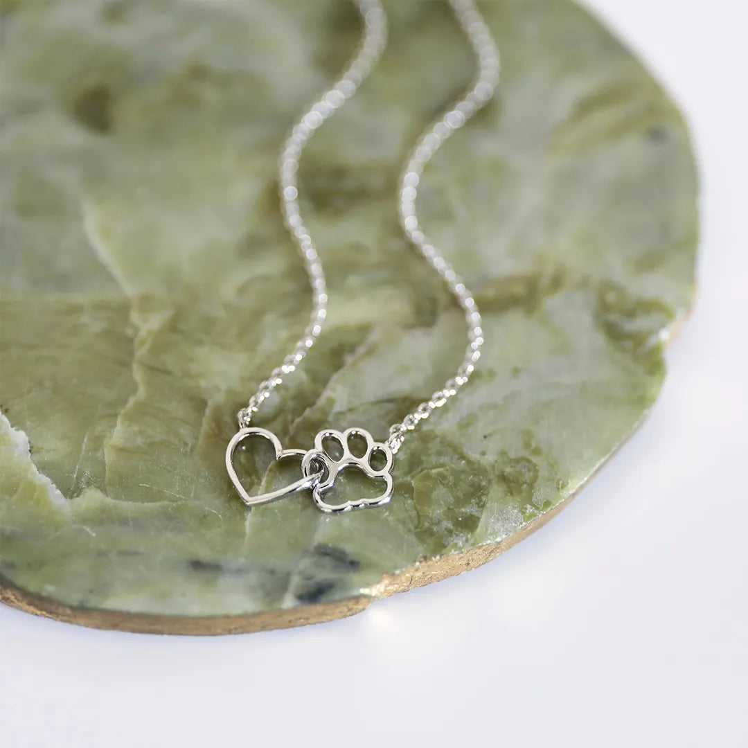 Dog In Heaven Paw Necklace