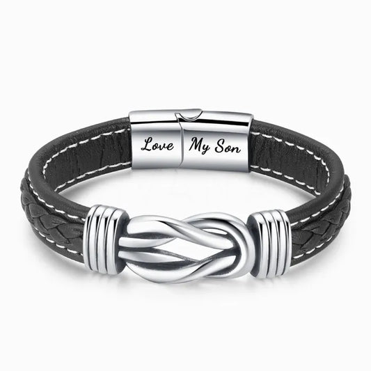 To My Son, I Love You Braided Linked Bracelet