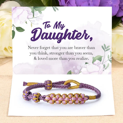 To My Daughter, I Love You Blossom Knot Bracelet