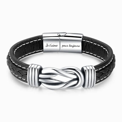 Bracelet en maille « Pour mon homme, je t'aime pour toujours et à jamais »