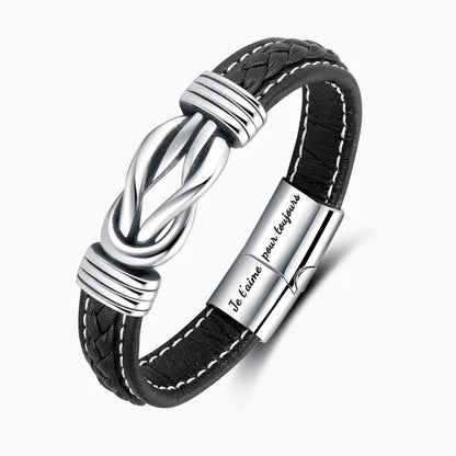 Bracelet en maille « Pour mon homme, je t'aime pour toujours et à jamais »