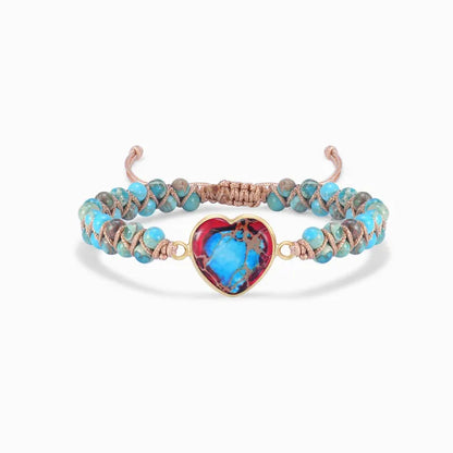 To My Daughter-In-Law, I Will Forever Love You Jasper Heart Bracelet