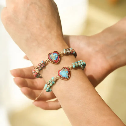 To My Daughter-In-Law, I Will Forever Love You Jasper Heart Bracelet