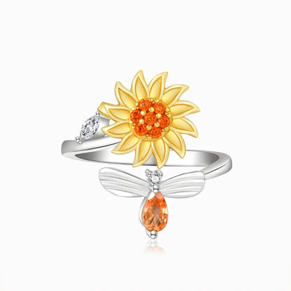 To My Daughter Sunflower Fidget Ring