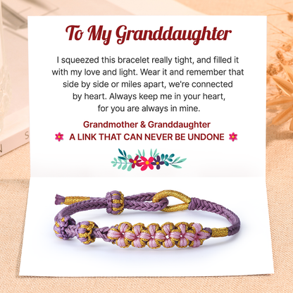 Grandmother & Granddaughter “A Link That Can Never Be Undone” Blossom Knot Bracelet