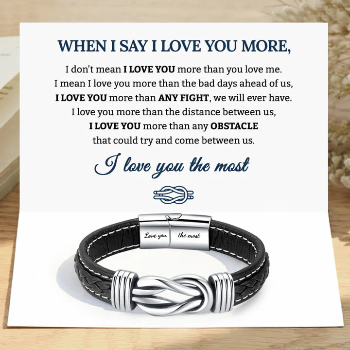 To My Man, I Love You The Most Linked Bracelet