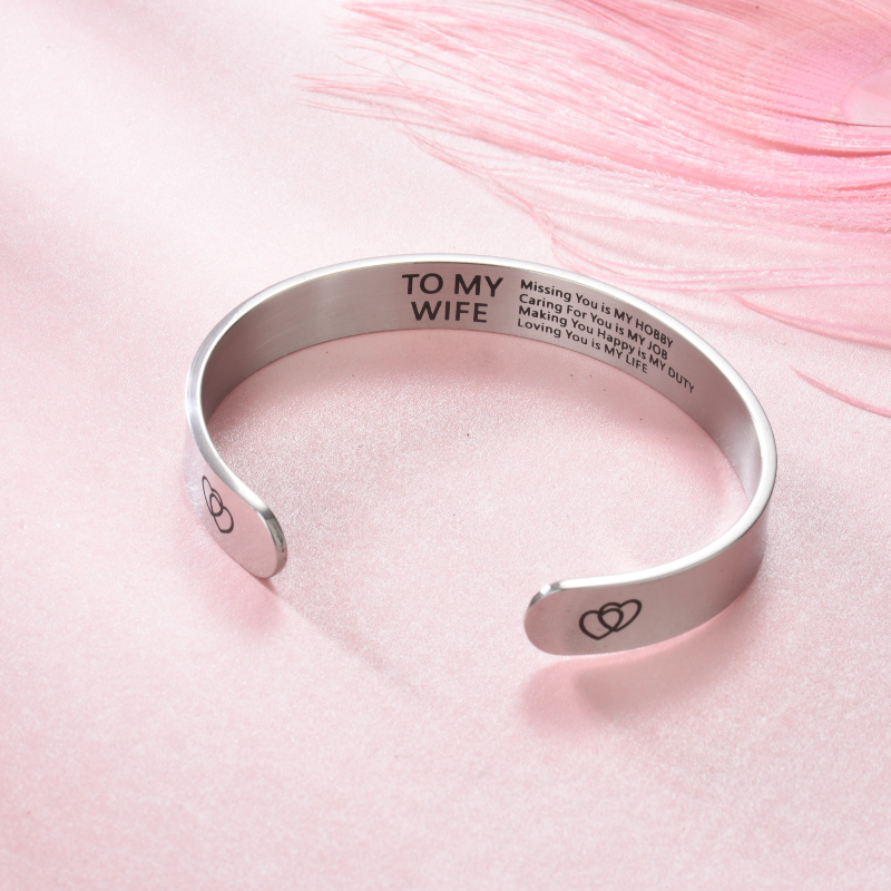 To My Wife, Missing You Is My Hobby Bangle (B1T1)