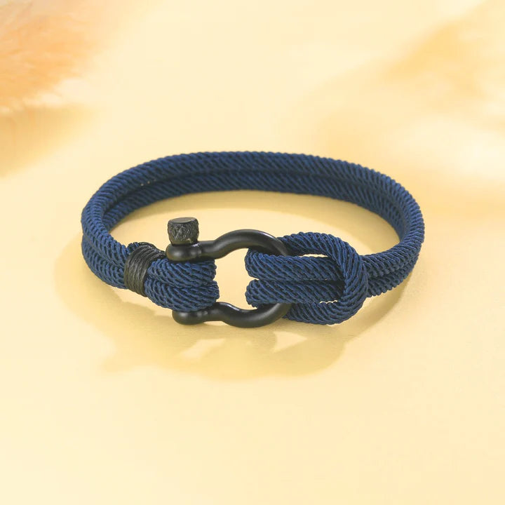 To My Grandson, I Will Always Be With You Nautical Bracelet