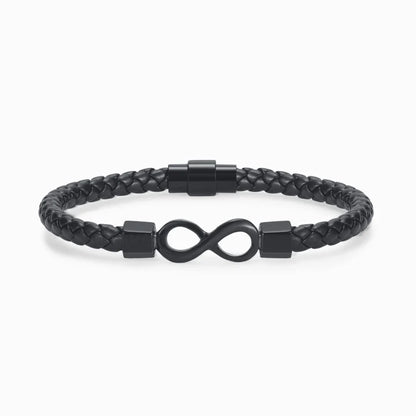 To My Man, I Love You Forever & Always Infinity Leather Bracelet