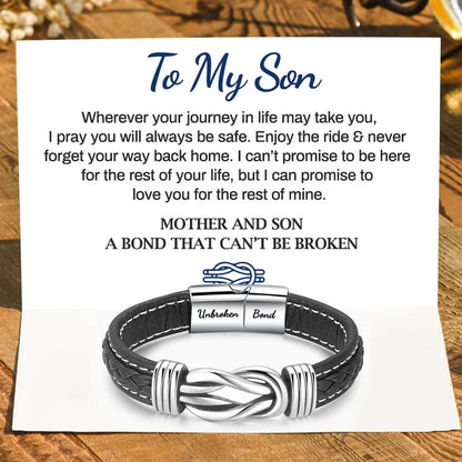 Mother & Son A Bond That Can’t Be Broken Linked Bracelet